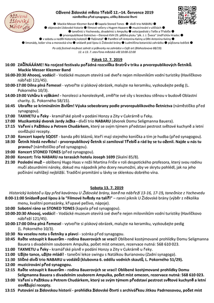 OŽIŽIM PROGRAM 2019 OŽIŽIM PROGRAM 2019