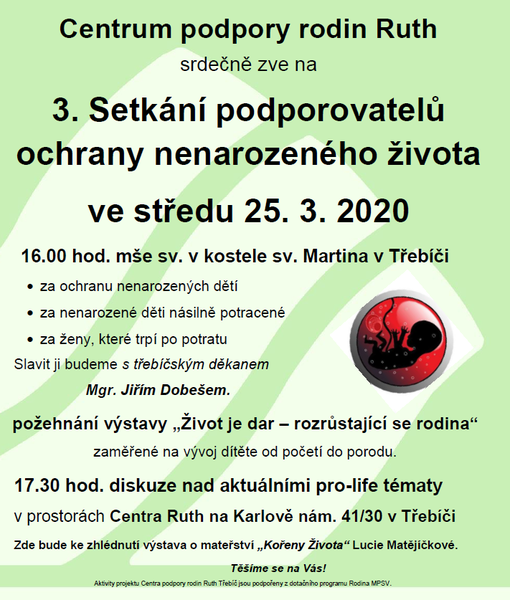 3. Setkání podporovatelů ONŽ 3. Setkání podporovatelů ONŽ