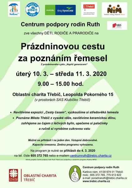 Prázdninová cesta za řemesly Prázdninová cesta za řemesly