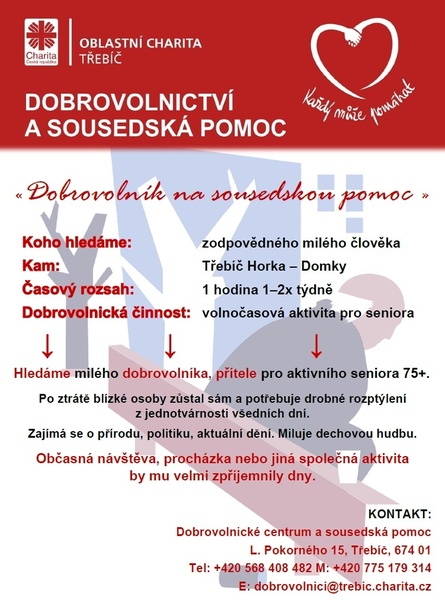 Dobrovolnické centrum hledá společníka k seniorovi