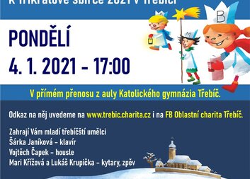 Tříkrálovou sbírku v Třebíči zahájí koncert