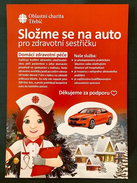 Letáček - Složme se na auto