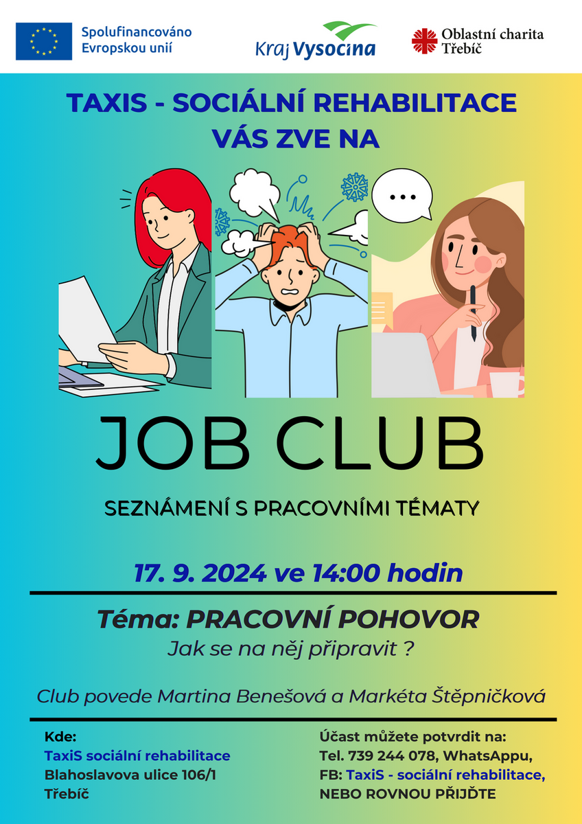 Pozvánka na třetí JOB CLUB - Pracovní pohovor